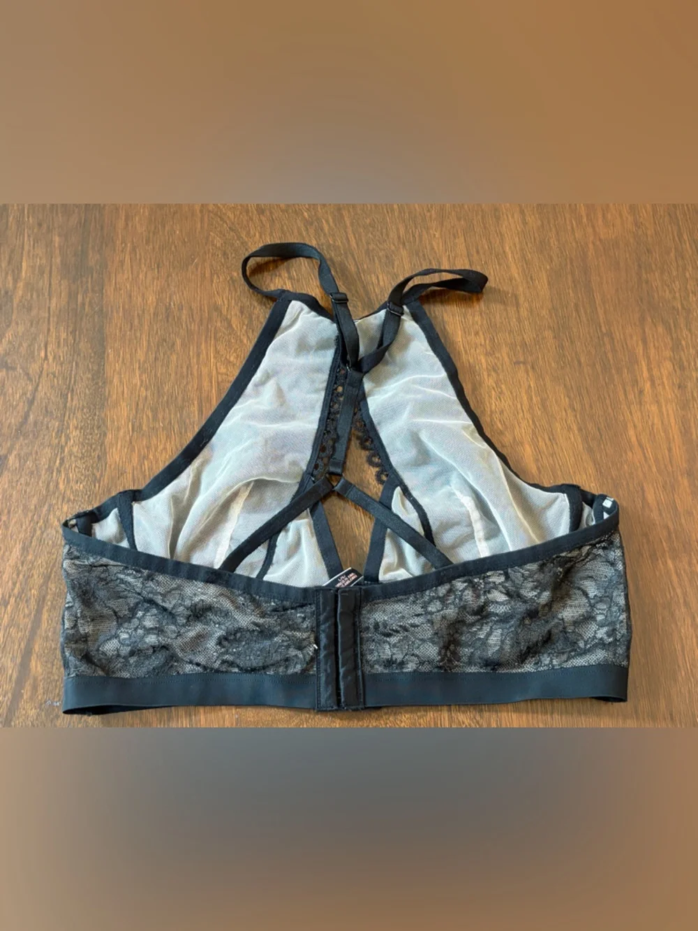 Victoria’s Secret Very Sexy Lace Bralette Intimates Crop Top Bra Black & Nude - Picture 9 of 12